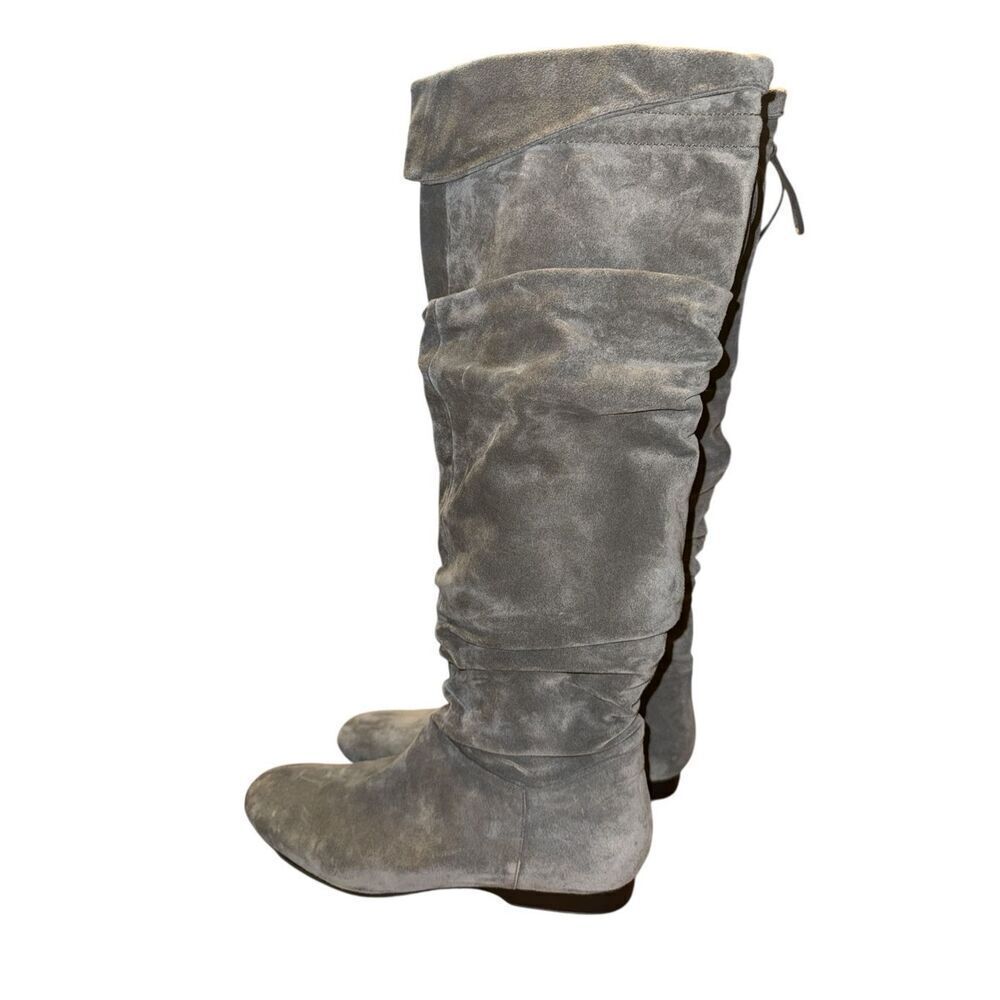 Enzo Angiolini Knee High Gray Suede Slouch Boots Size 8.5 - Picture 5 of 11